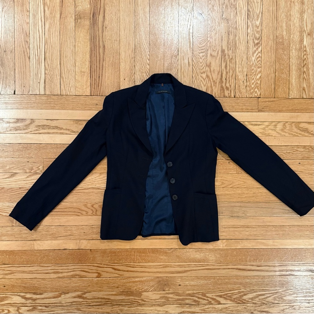 Elie Tahari Navy Blazer Jacket